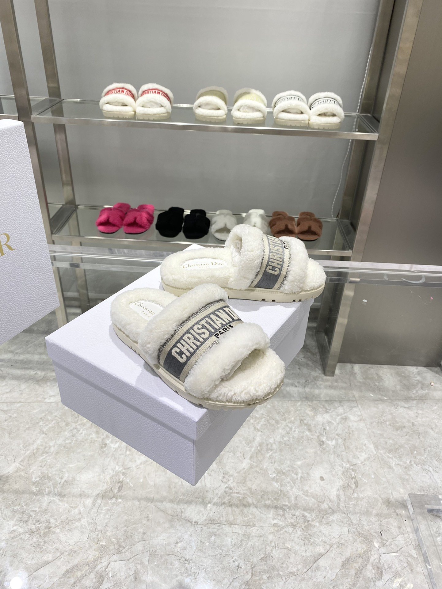 Dior Chez Moi Slide White - Soul Replicas