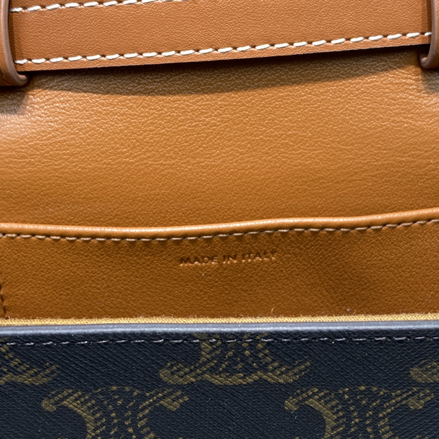 Celine Mini Triomphe In Triomphe Canvas Tan For Women 4in/11cm 10I512DQB.04LU - Soul Replicas