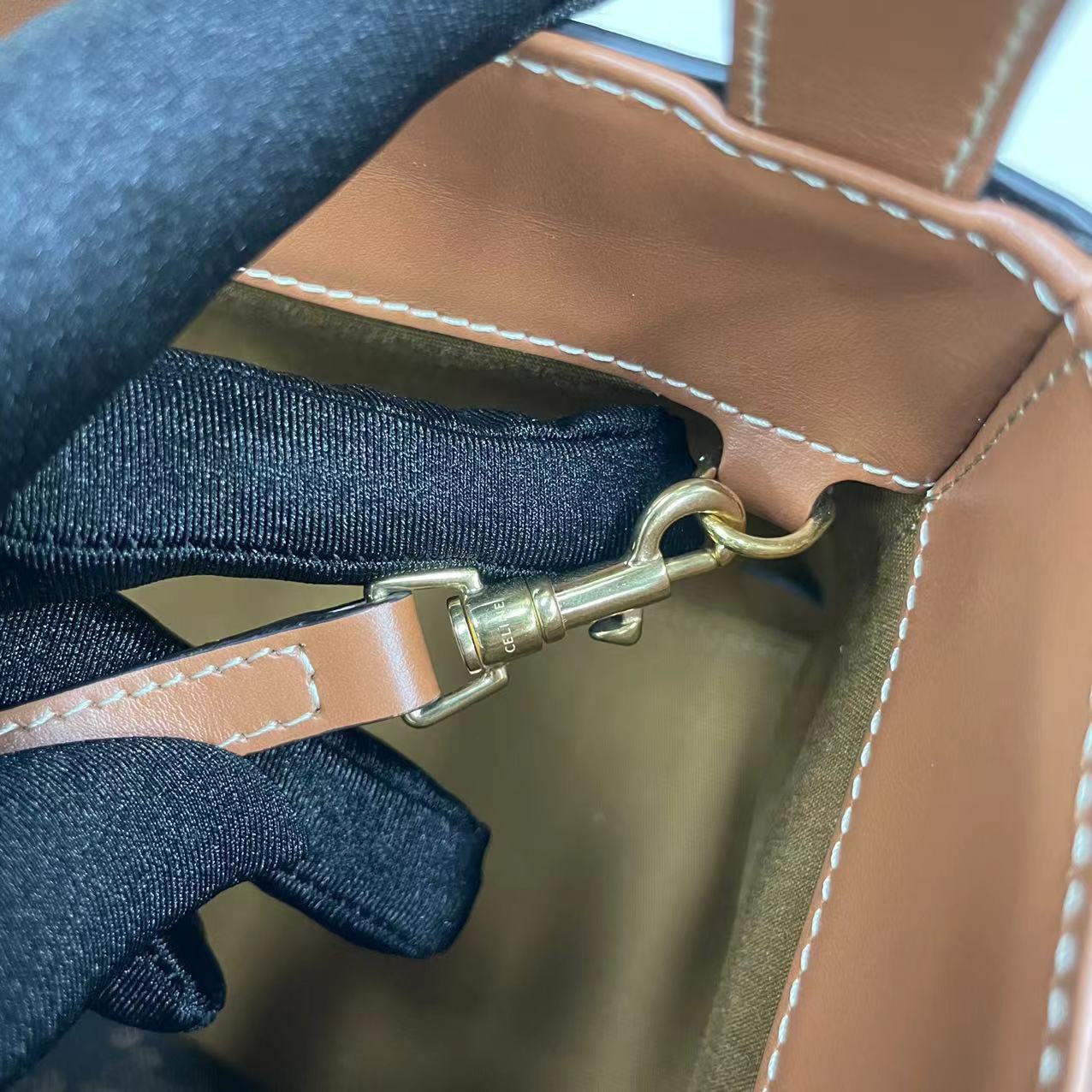 Celine Cuir Triopé Canvas Cube Bag Triumph Tan For Women 6in/15cm 199202EIN.04LU - Soul Replicas