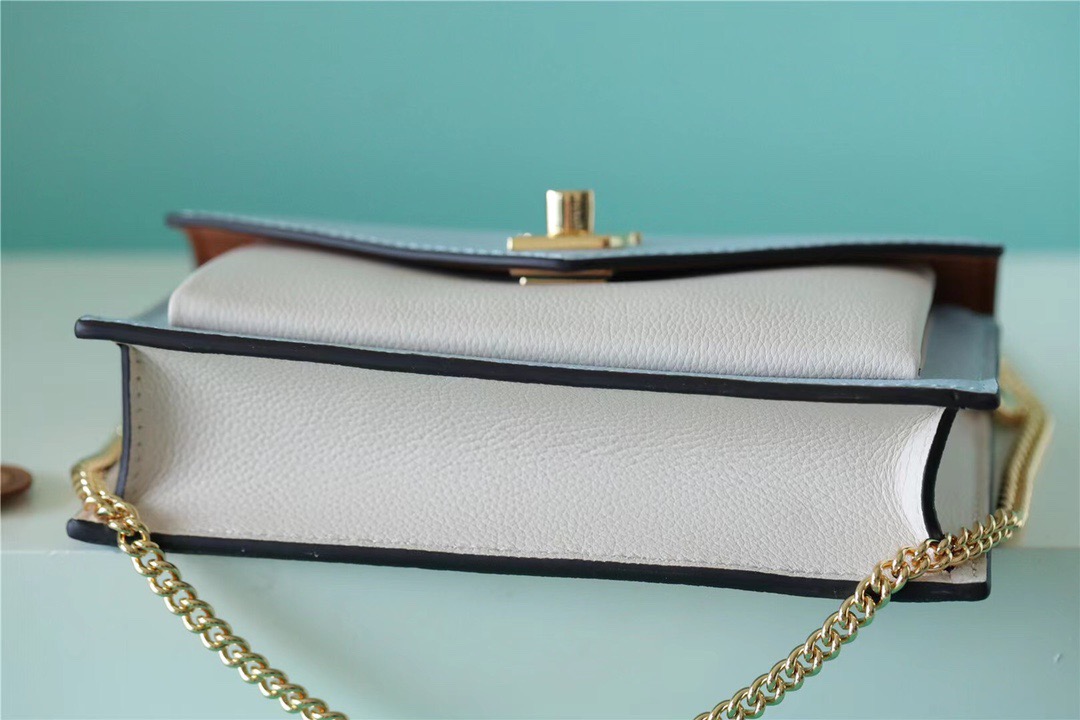 Louis Vuitton Mylockme Chain Pochette Bleu Nuage Blue For Women. Women-s Handbags. Shoulder and Crossbody Bags 7.5in/19cm LV M81436 - Soul Replicas