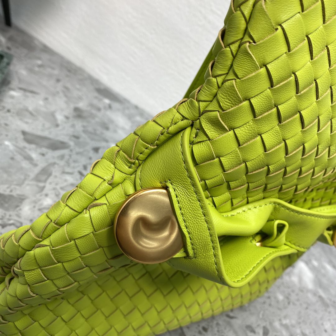 Bottega Veneta Intrecciato Shoulder Bag Neon Green. For Women. Women's Bags 10.2in/26cm - Soul Replicas