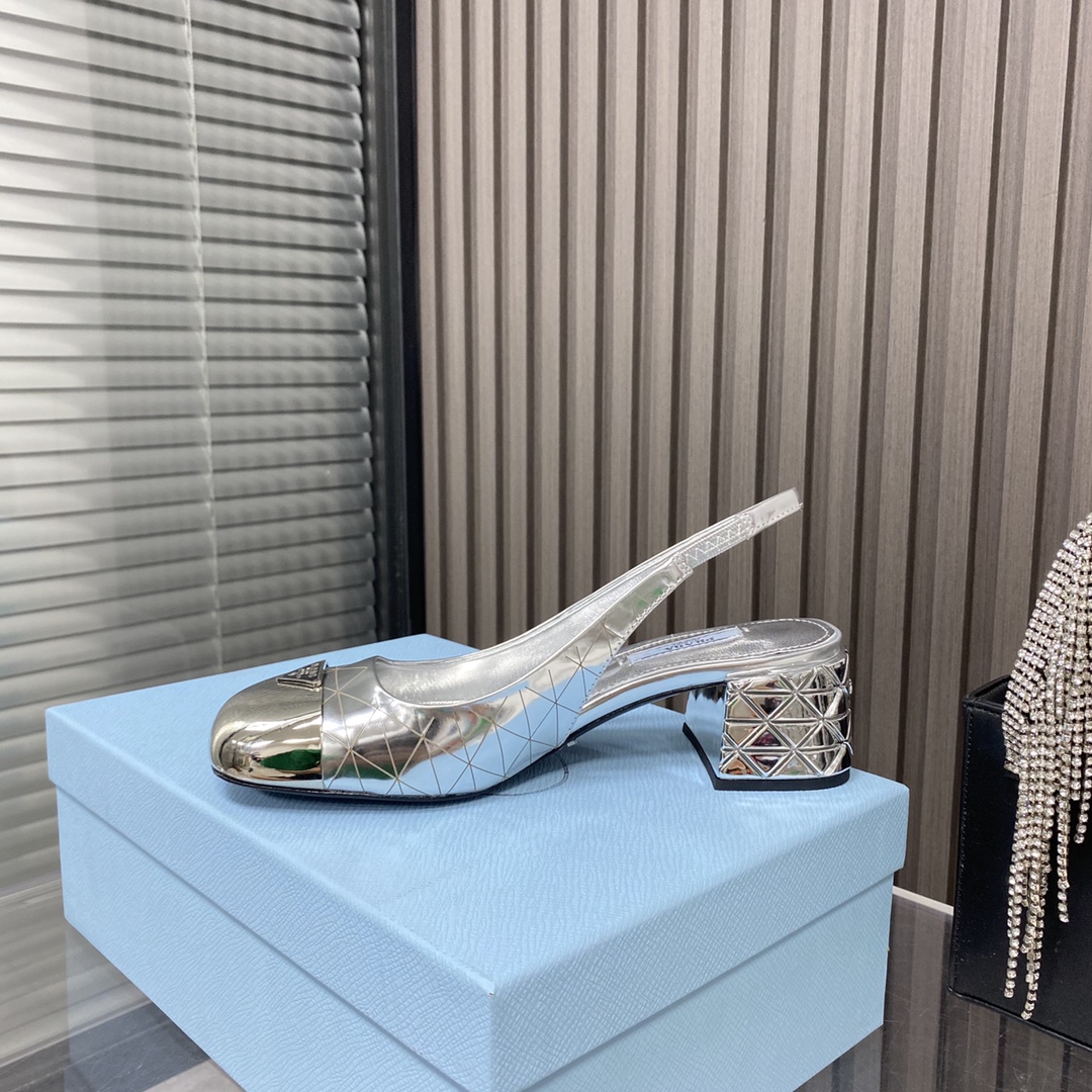 Prada Prada – Color Block With Rear Bridle Block Silver For Women Prada - Soul Replicas