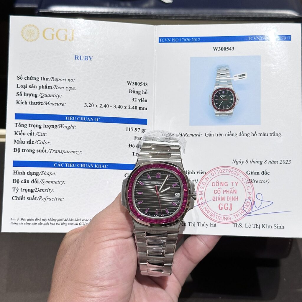 Patek Philippe Nautilus 5723 With Red Ruby Stone Replica Watch 40mm - Soul Replicas