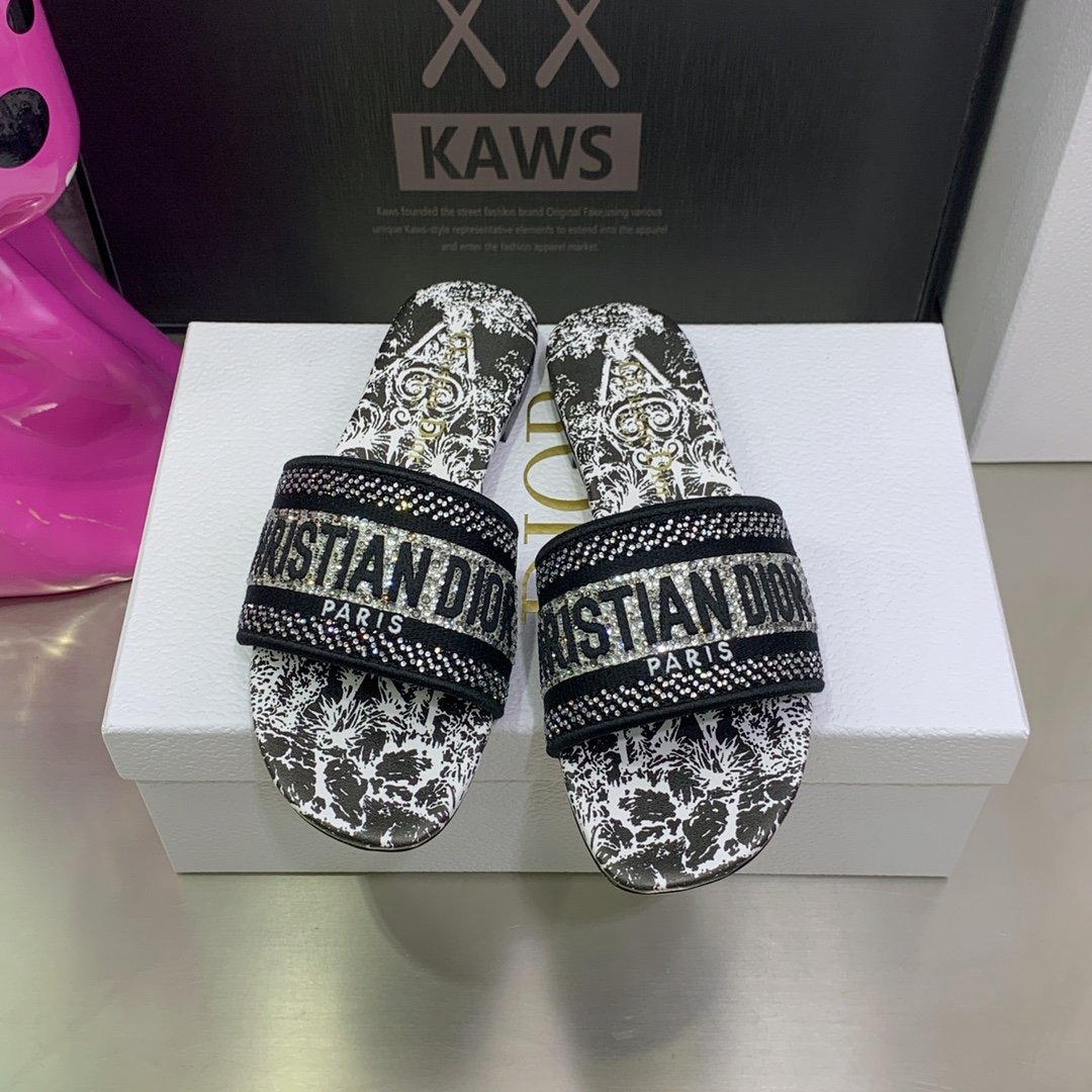 Christian Dior Women's Dway Slide Black For Women CD - Soul Replicas