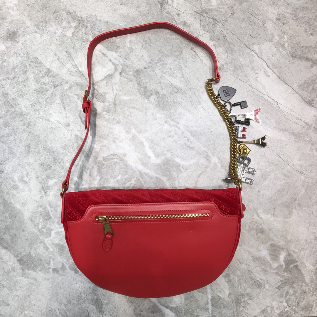 Balenciaga Souvenir XXS Belt Bag In Red. For Women. Women-s Bags 11.8in/30cm - Soul Replicas