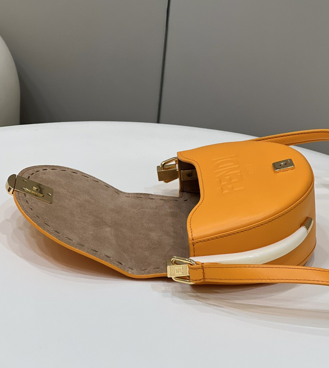 Fendi Moonlight Saddle Orange Bag For Woman 19cm/7.5in - Soul Replicas