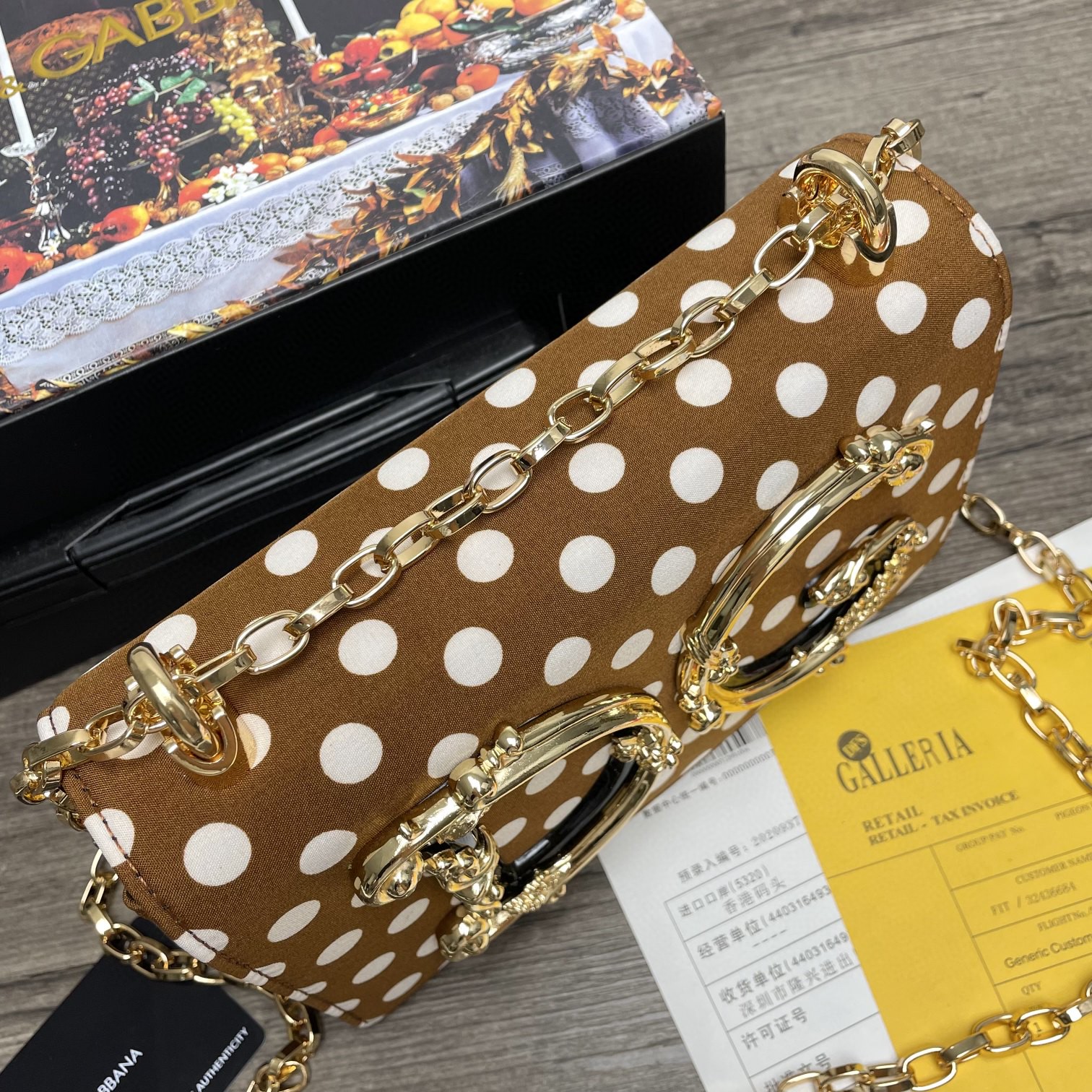 Dolce & Gabbana DG Girls CrossBody Bag With Polka Dots Brown For Women 8.3in/21cm DG - Soul Replicas