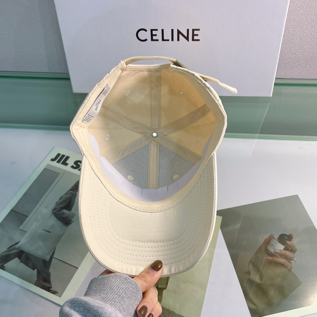 Celine Baseball Cap In Cotton Beige - Soul Replicas