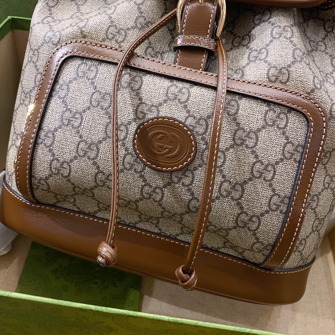 Gucci Backpack With Interlocking G Brown For Women. Women-s Bags 11.8in/30cm Gucci ‎ - Soul Replicas