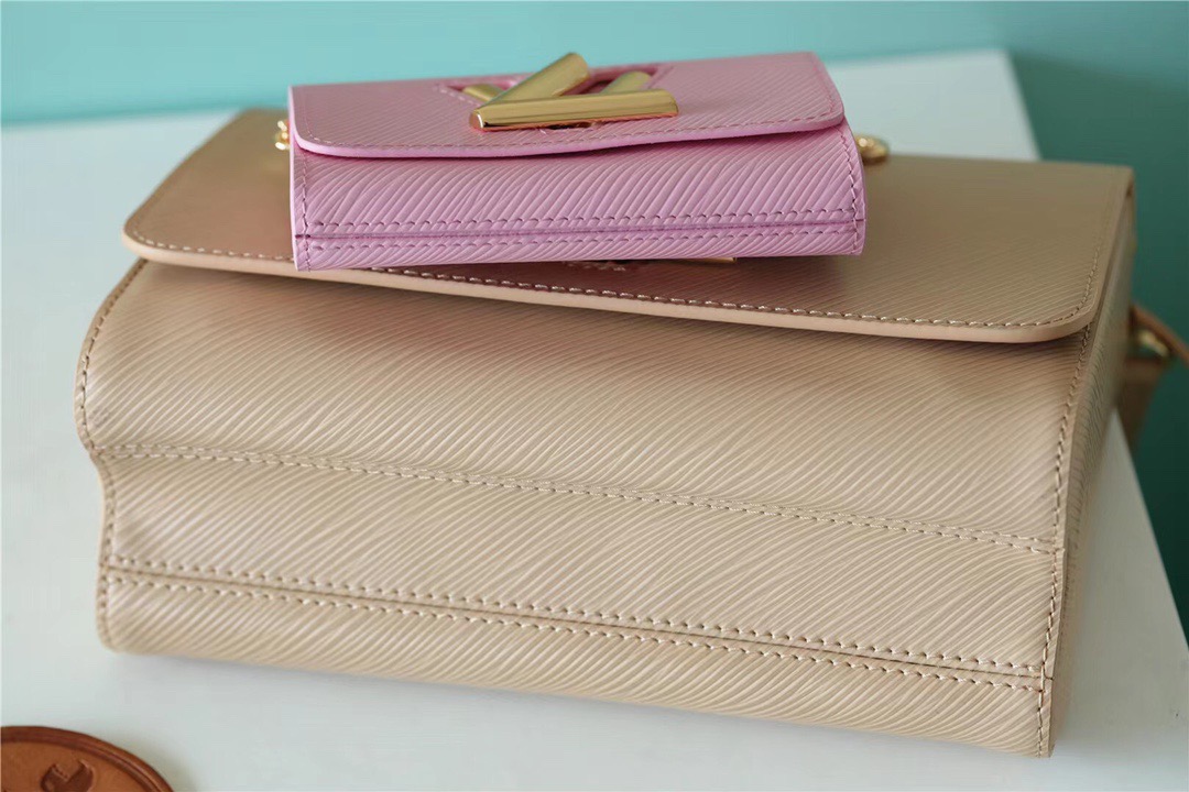 Louis Vuitton Twist MM Bag Epi Beige/ Light Pink For Women. Women-s Handbags. Shoulder and Cross Body Bags 9.1in/23cm LV - Soul Replicas