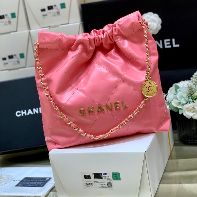 Chanel 22  Handbag Coral PiNike For Women 14.4 in/37cm AS3261 B08037 NH621 - Soul Replicas