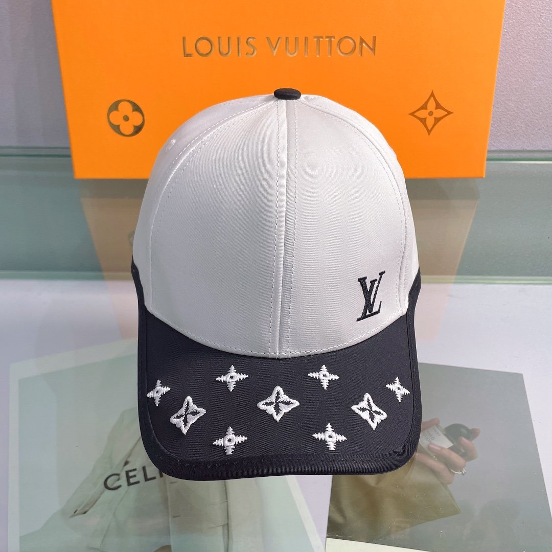 Louis Vuitton Aerogram Cotton Cap In White - Soul Replicas