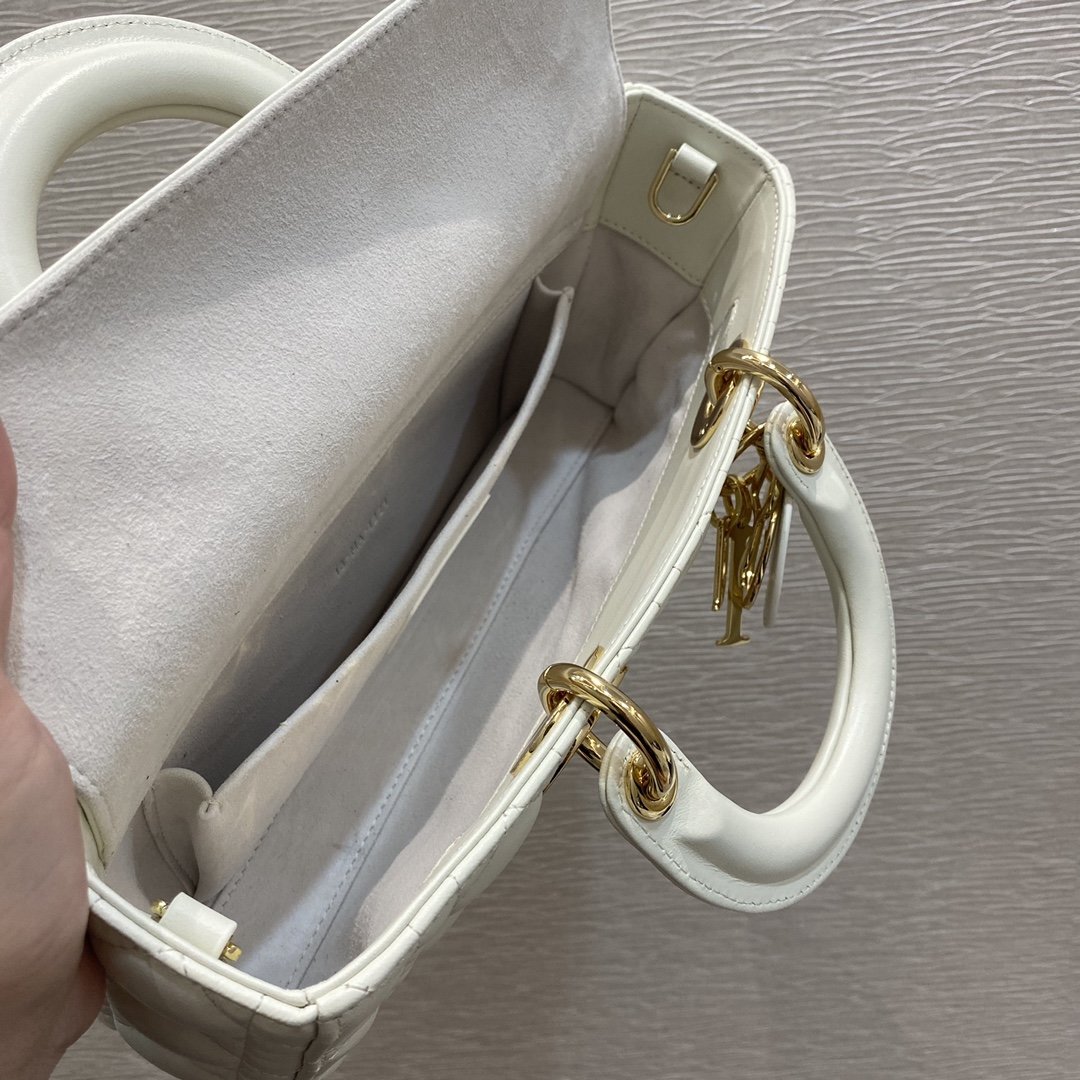 Christian Dior Lady D-Joy Bag. White. For Women Women-s Handbags. 26cm CD - Soul Replicas