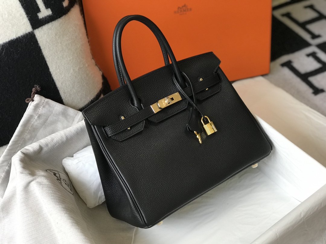 Hermes Birkin Black Togo Gold Hardware Bag For Women. Women-s Handbags. Shoulder Bags 30cm/12in - Soul Replicas