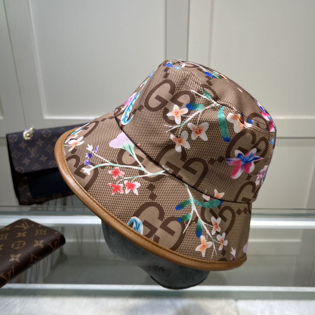 Gucci Jumbo Gucci Fedora Hat With Floral Embroidery Beige Gucci Hat ‎701842 3HAJM 2584 - Soul Replicas