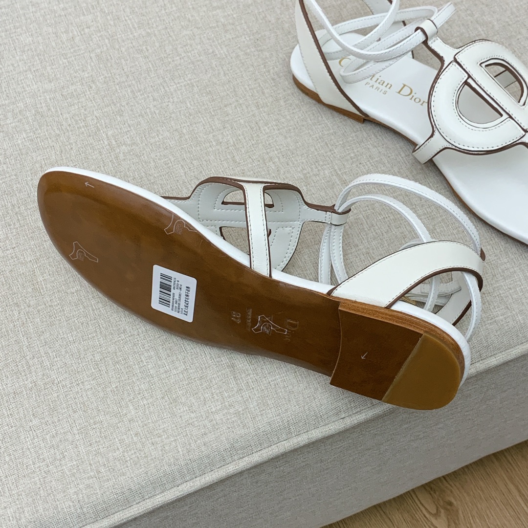 Christian Dior D Club Sandal White For Women CD - Soul Replicas