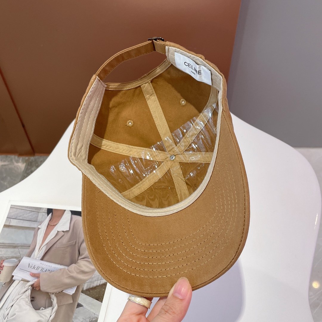 Celine Baseball Cap In Cotton Brown - Soul Replicas