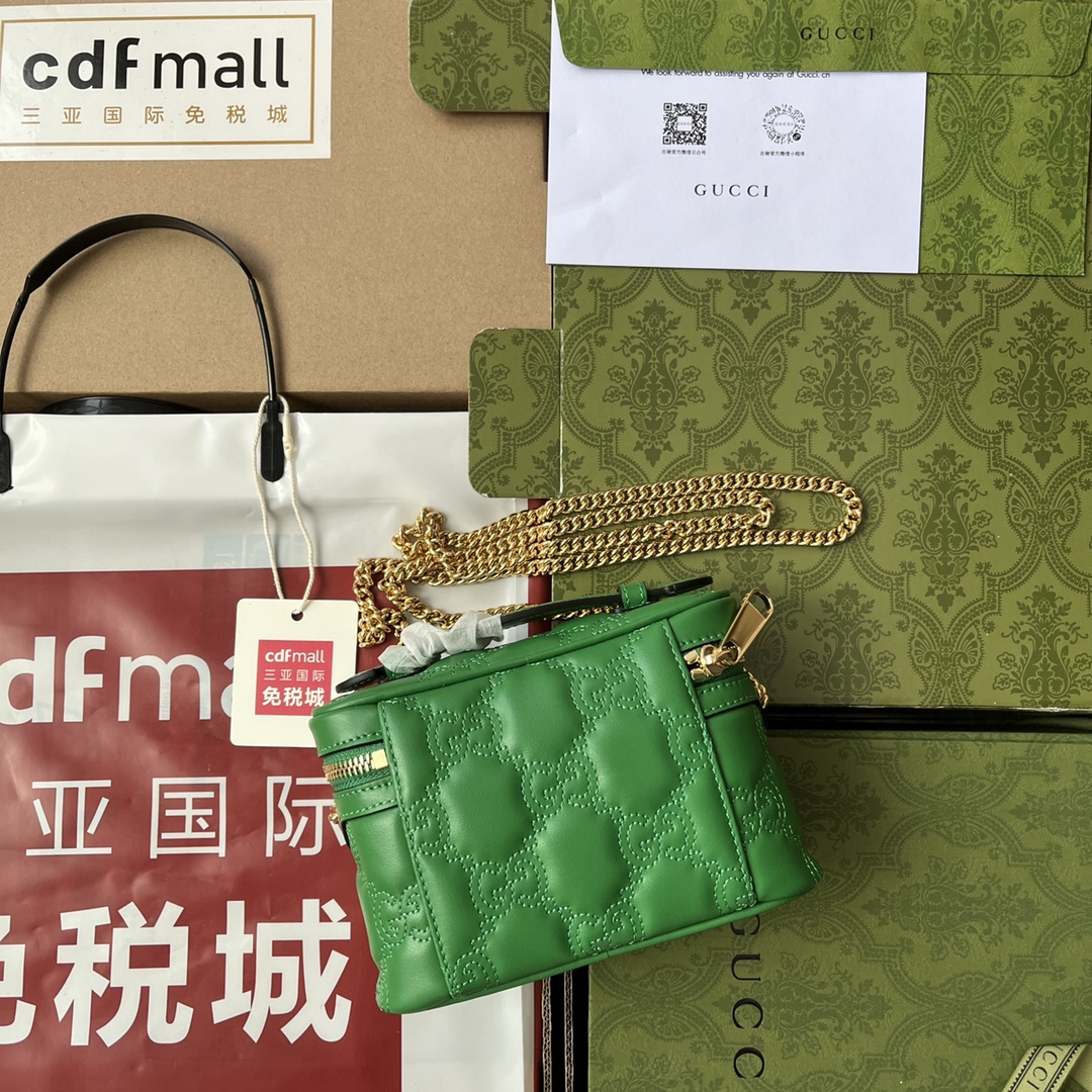 Gucci Quilted Gucci Mini Handbag Green For Women. Women-s Bags 6.3in/16cm Gucci 723770 UM8IG 3219 - Soul Replicas
