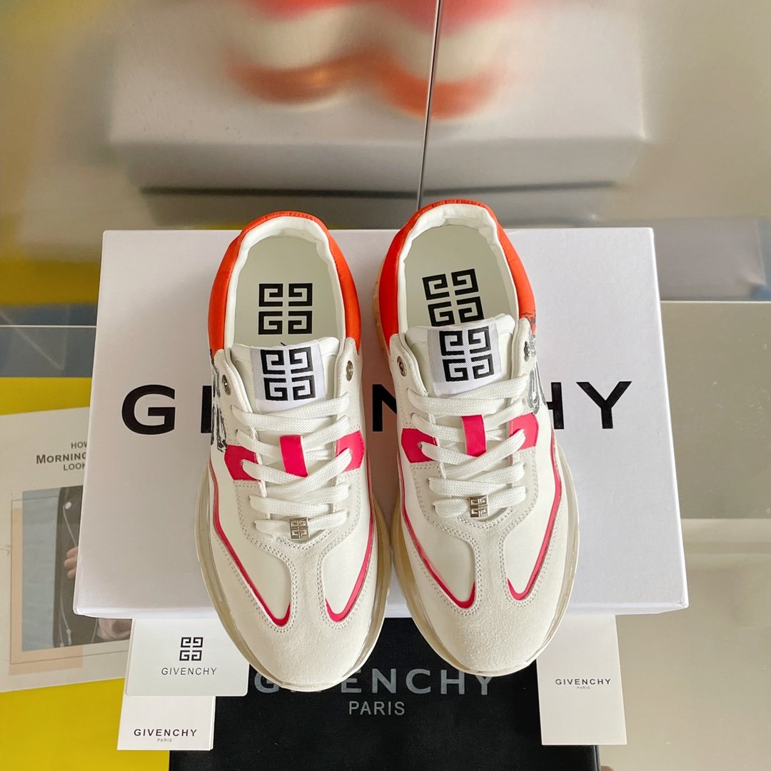 Givenchy Air Cushion Sneakers Red For Men GVC - Soul Replicas