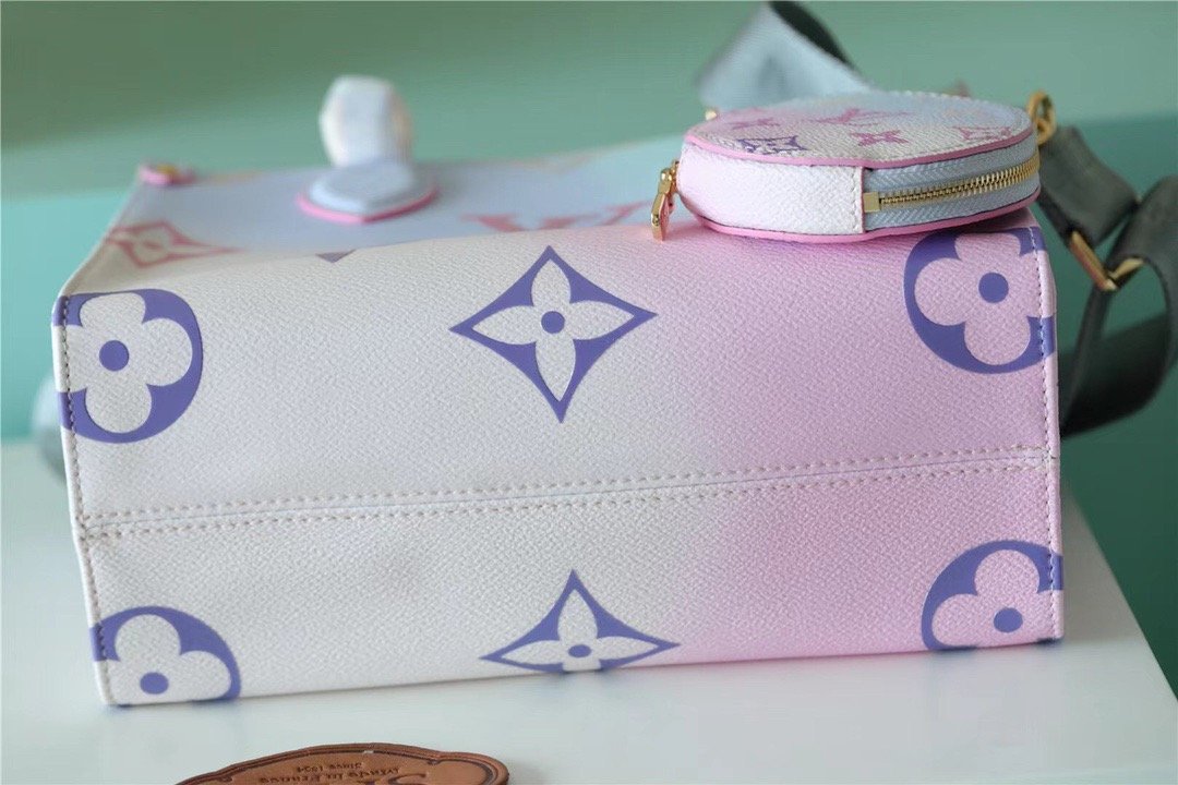 Louis Vuitton Onthego PM Tote Bag In Monogram Canvas Sunrise Pastel For Women 25cm LV M59856 - Soul Replicas