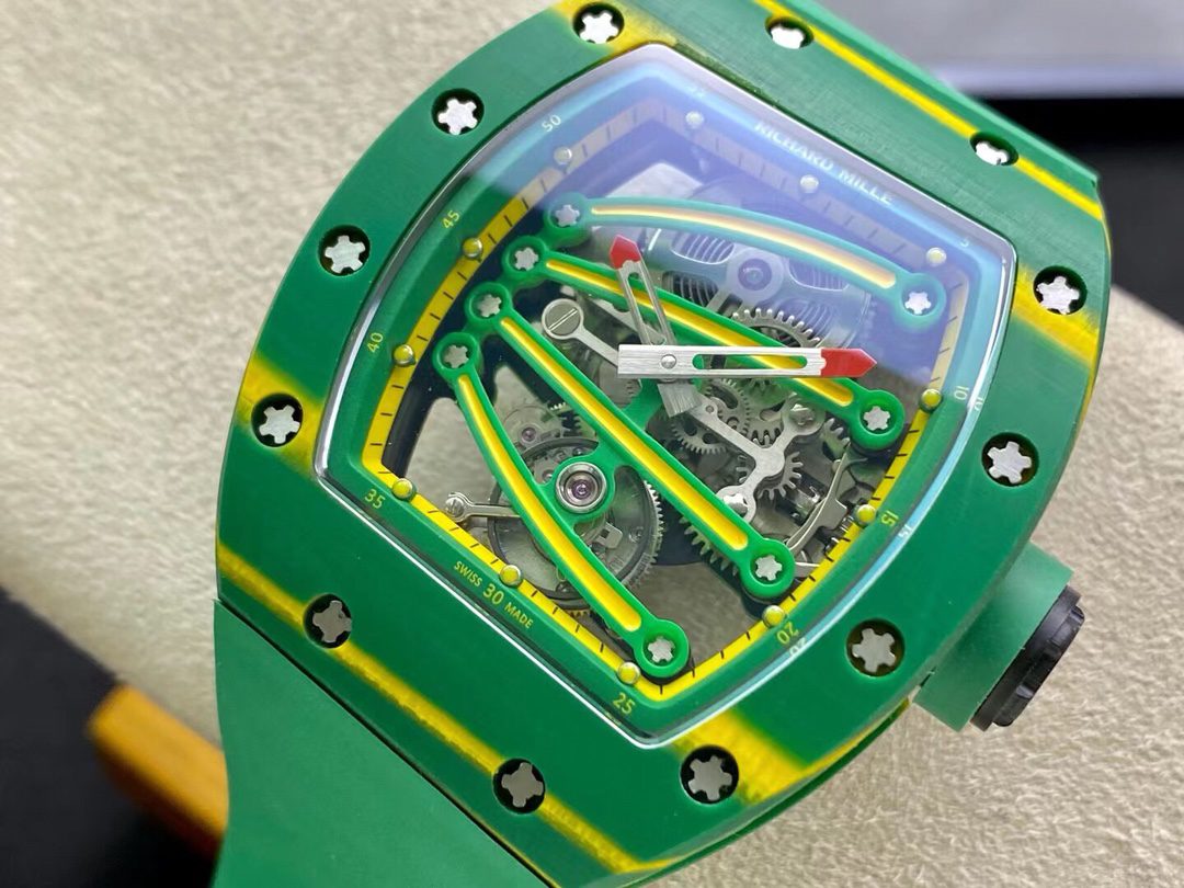 Richard Mille Replica Watch RM59-01 Yohan Blake Tourbillon Carbon Green 43x50mm - Soul Replicas