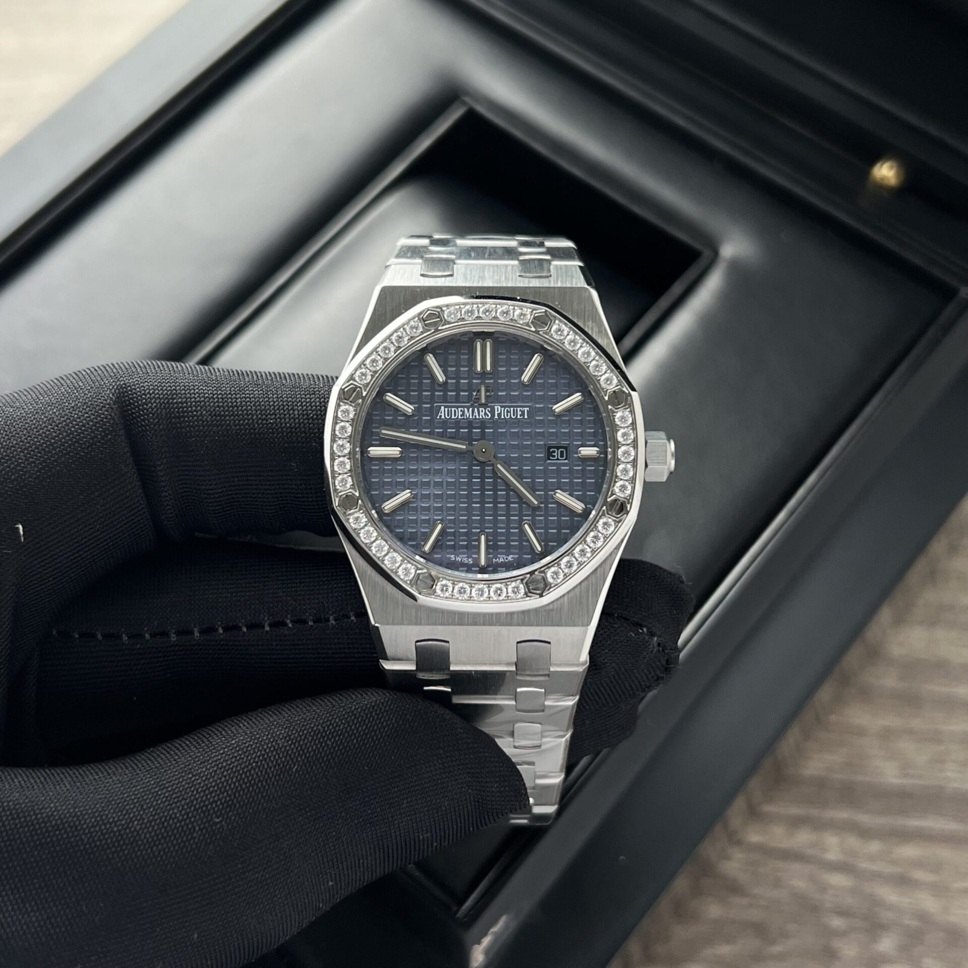 Audemars Piguet Replica Watch Royal Oak Womens Dial Blue 34mm - Soul Replicas