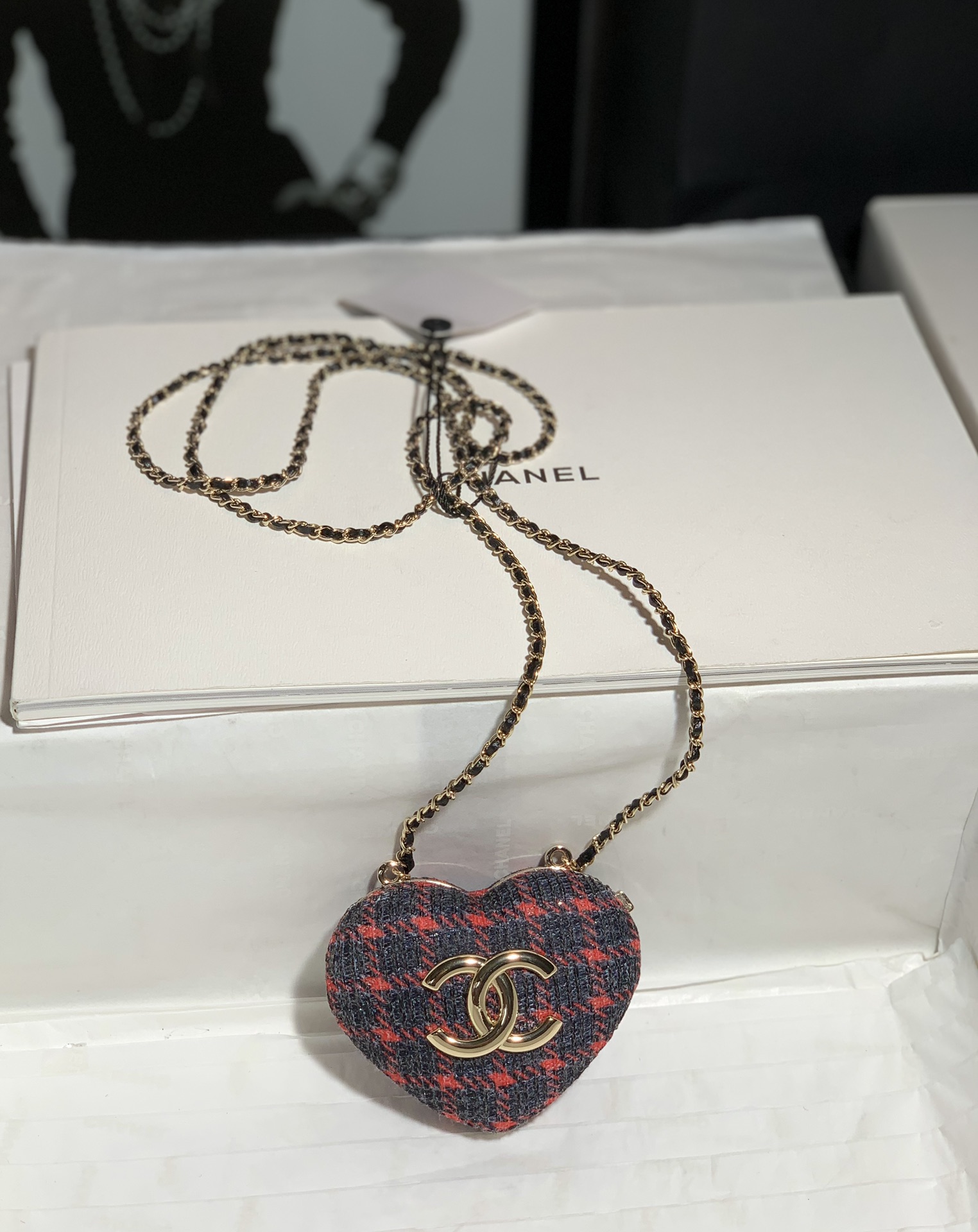 ChanelLong Necklace Bag Dark Blue For Women. Women-s Bags 3in/7.6cm - Soul Replicas