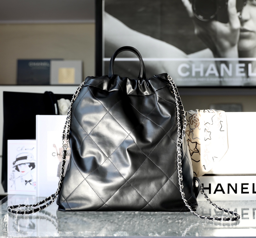 ChanelLarge Chanel22 Backpack Black For Women. Women-s Bags 19.9in/51cm AS3313 B08037 NH627 - Soul Replicas