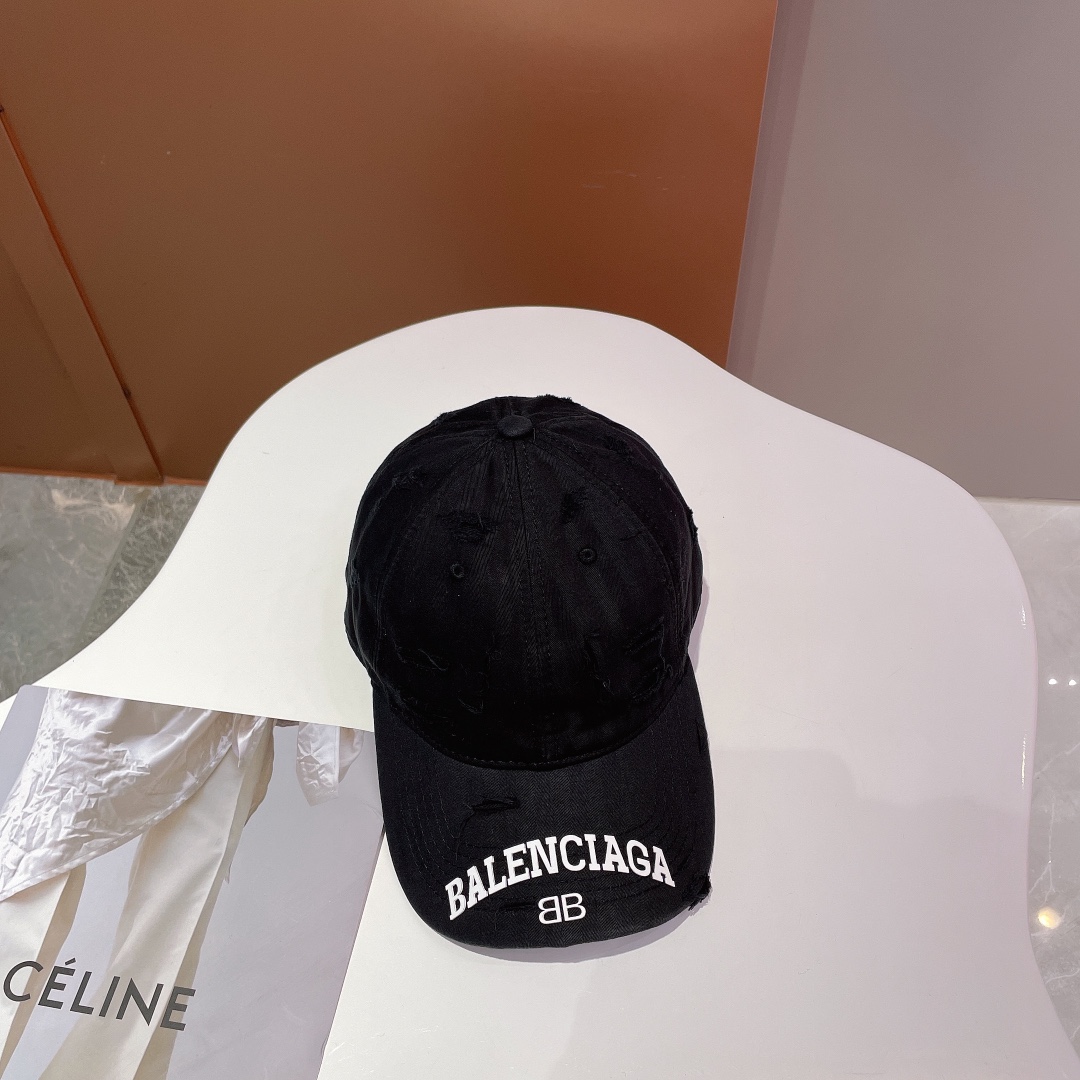 Balenciaga Logo Visor Cap Black Cap - Soul Replicas