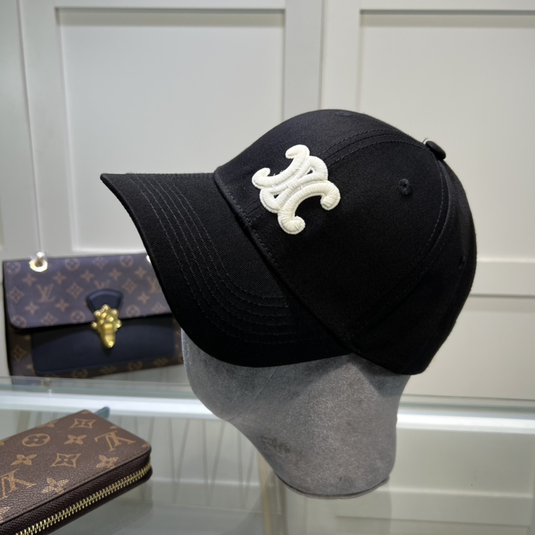 Celine Triomphe Baseball Cap Black Celine Cap - Soul Replicas