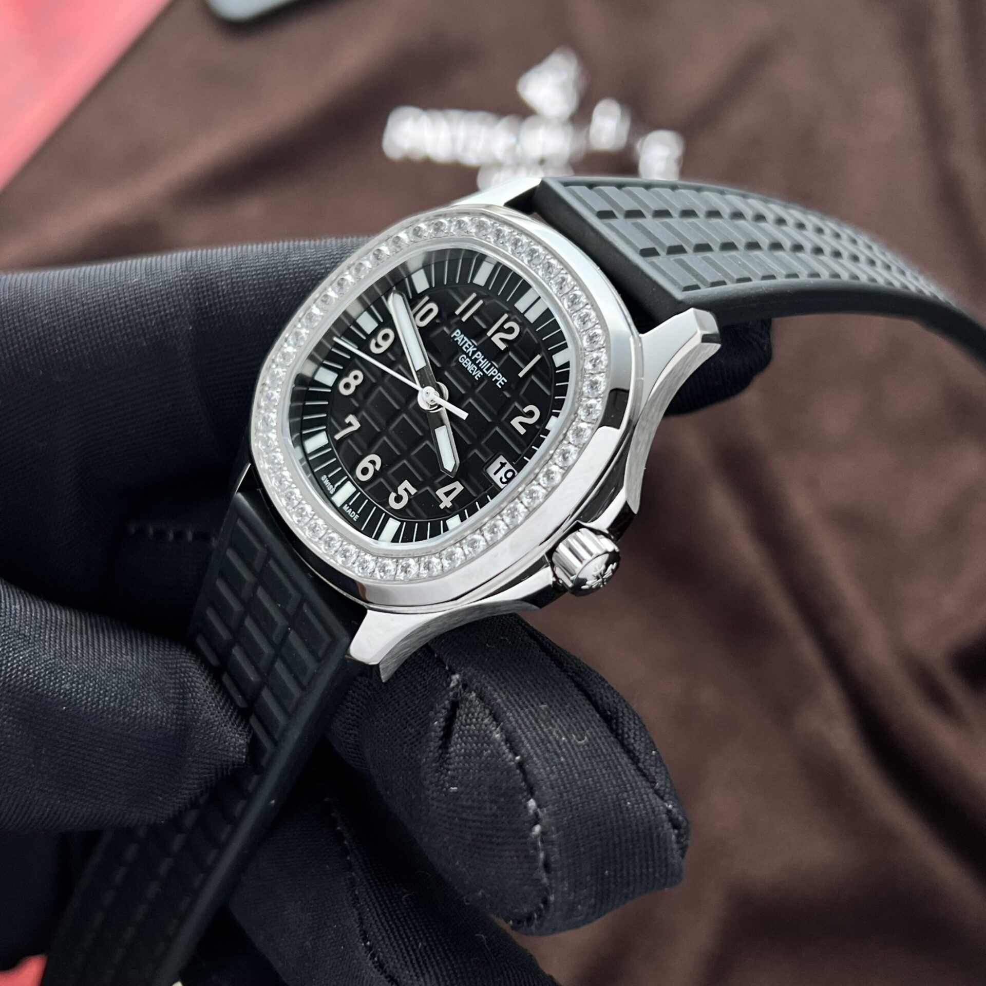 Patek Philippe Clone Watch Aquanaut 5067 Black Dial Rubber Strap PPF Factory 35.6mm - Soul Replicas