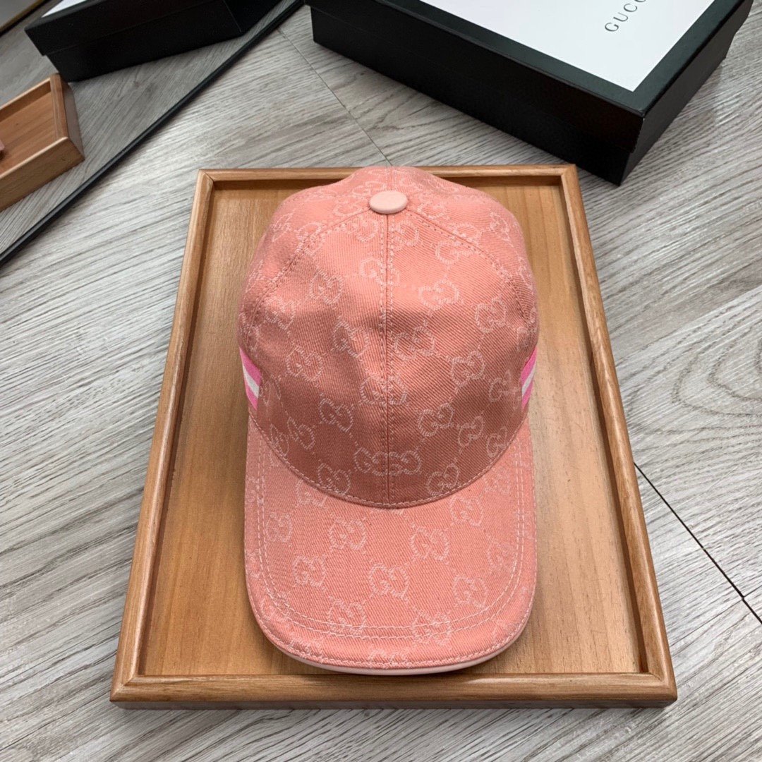 Gucci Canvas Baseball Cap Pink - Soul Replicas