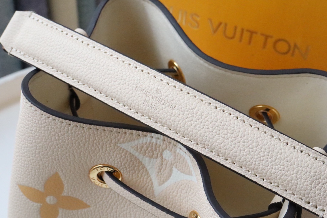 Louis Vuitton NeoNoe BB Bucket Bag Monogram Empreinte Cream/Saffron For Women. Women's Bags. Shoulder Bags 7.9in/20cm LV M45716 - Soul Replicas