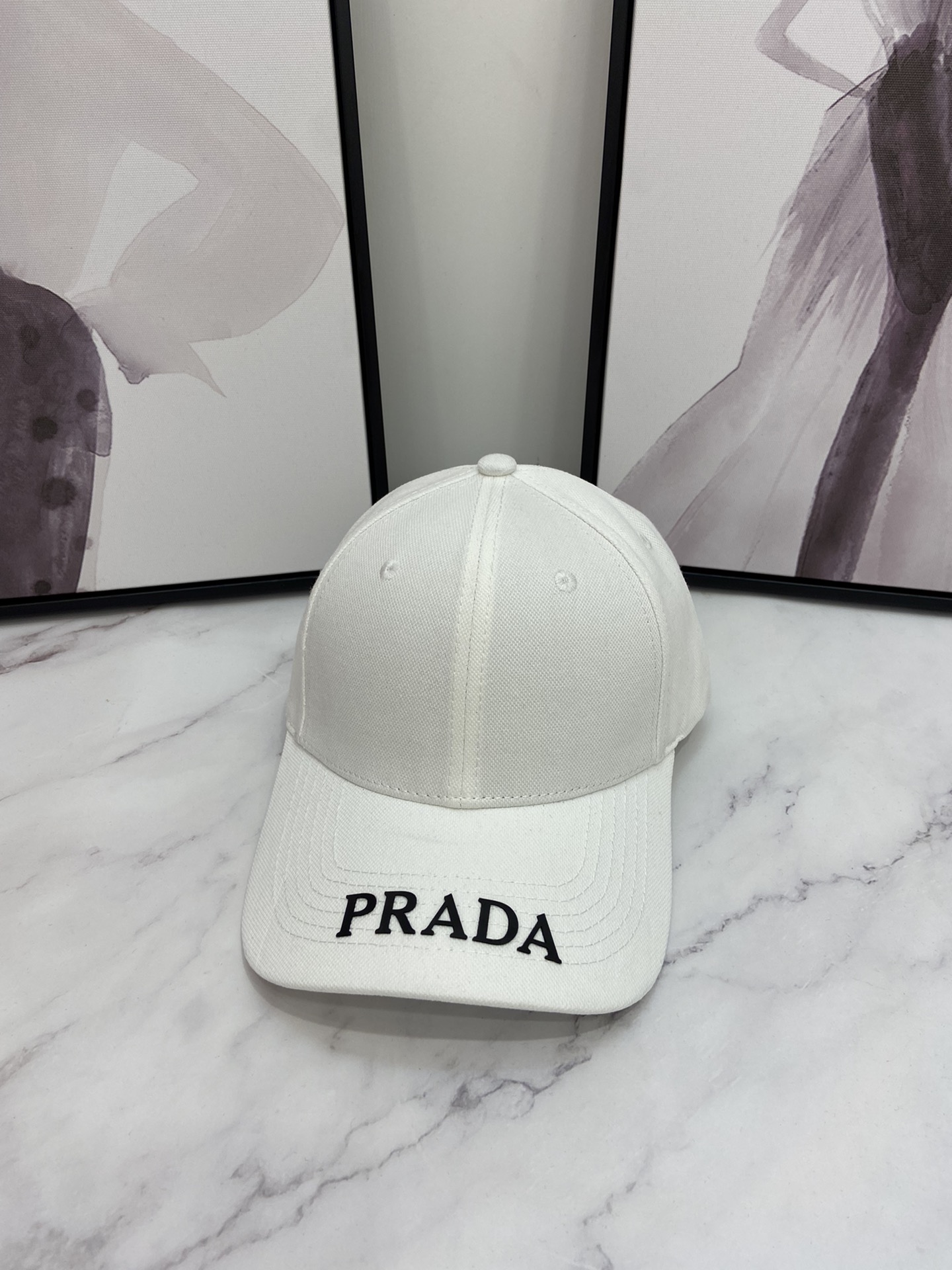 Prada Drill Baseball Cap White Prada Cap - Soul Replicas