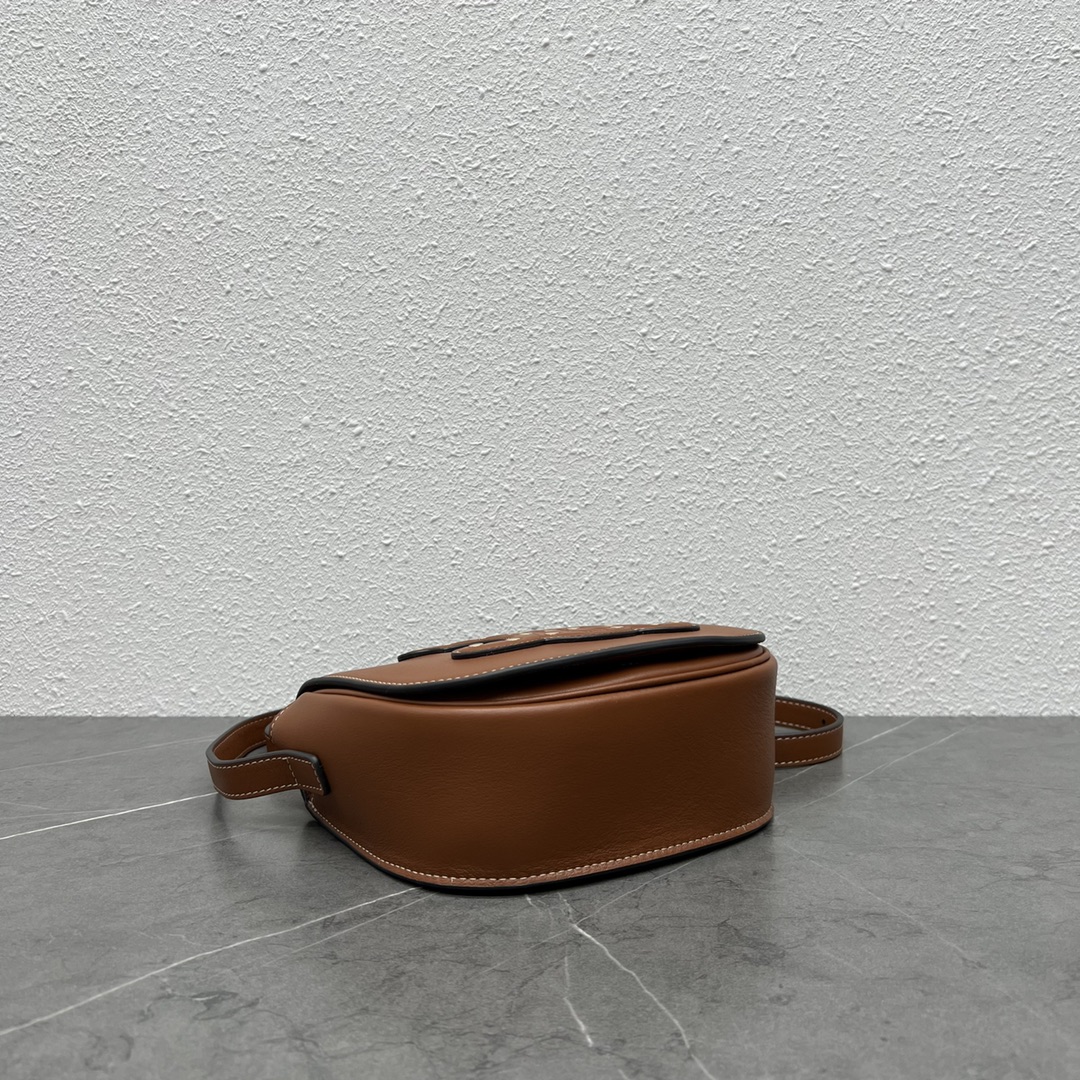 Celine Folco Cuir Triomphe With Studs Brown For Women 7in/19cm 198263DU9.04LU - Soul Replicas