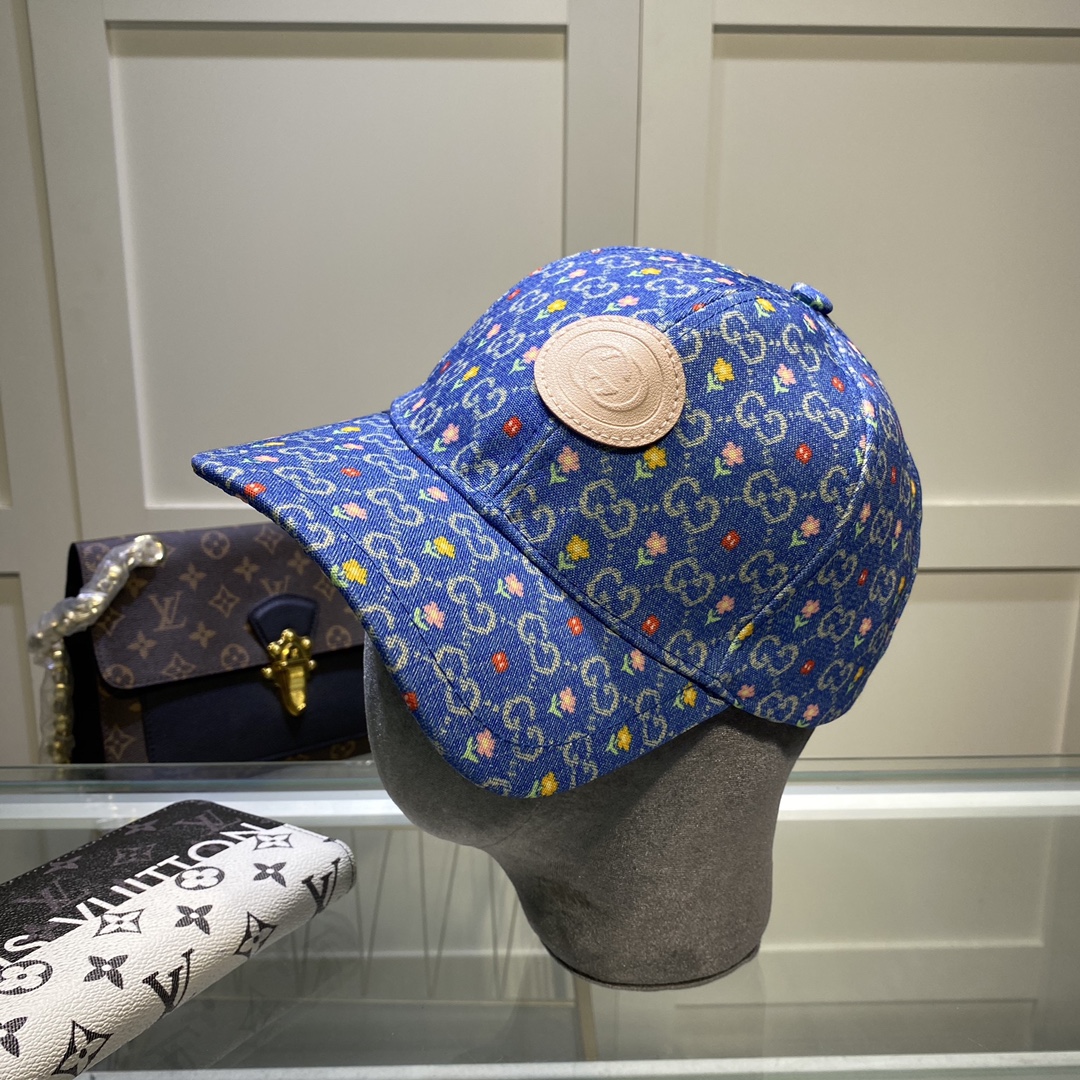 Gucci Canvas Baseball Cap Blue - Soul Replicas
