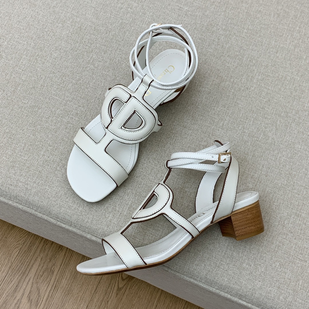 Christian Dior D Club Sandal 1.7 Inches White For Women CD - Soul Replicas