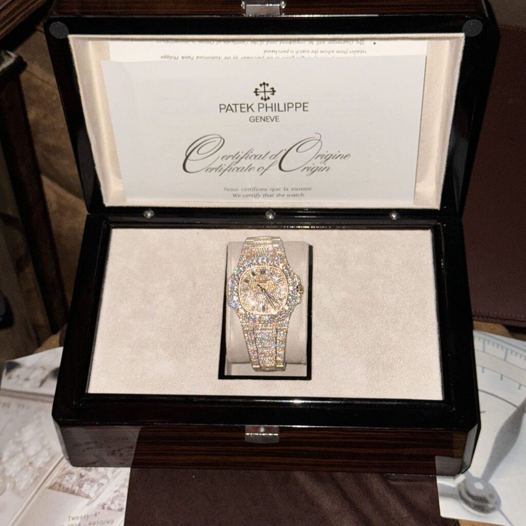 Patek Philippe Best Replica Watch Nautilus 5719 Gold Wrapped & Moissanite Diamonds Custom 40mm - Soul Replicas