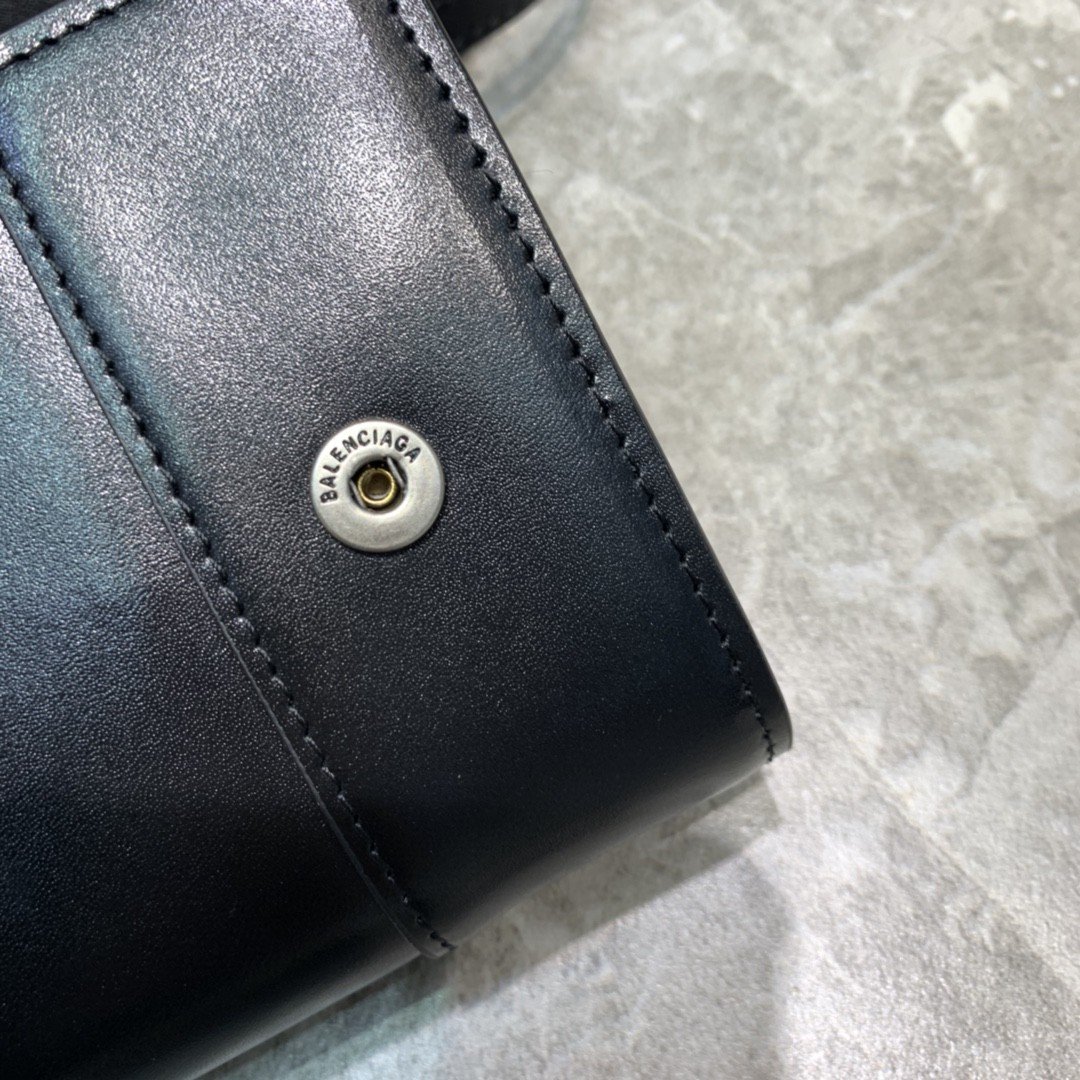 Balenciaga Hourglass Wallet Bag In Black. For Women. Women-s Bags 8in/20cm - Soul Replicas
