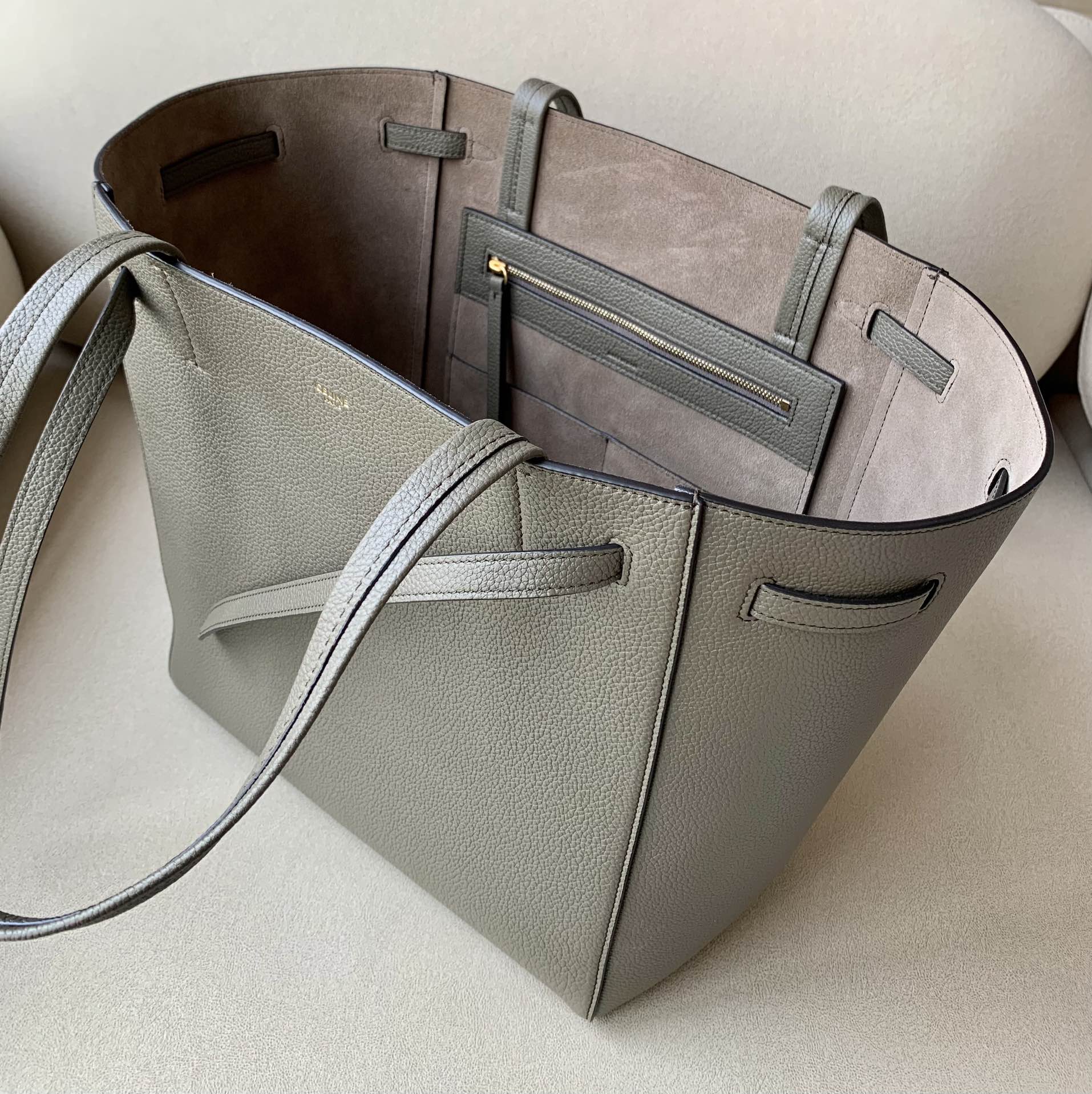 Celine Small Cabas Phantom In Soft Grained Brown For Women 12in/31cm - Soul Replicas