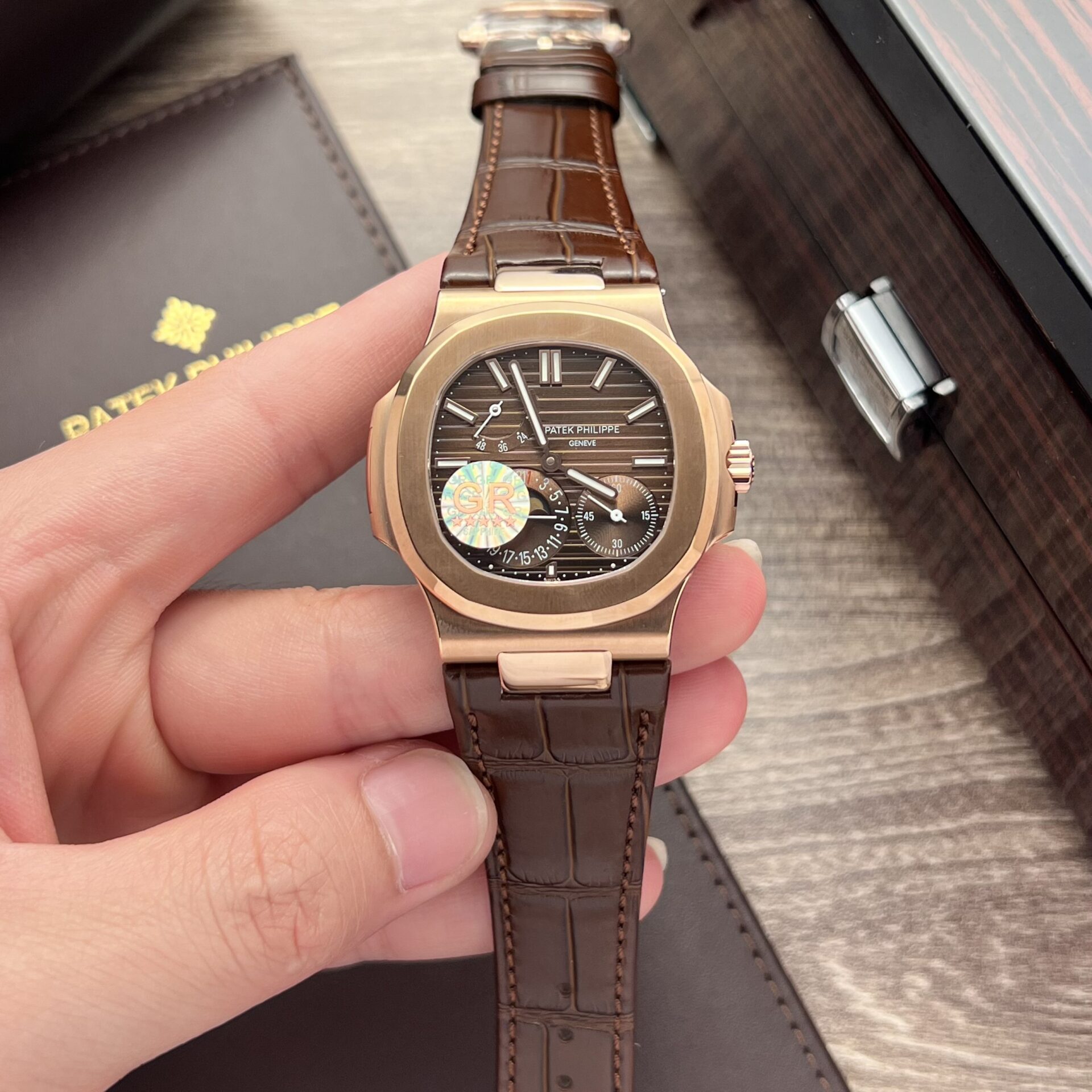 Patek Philippe Nautilus 5712 Replica 11 Watch Chocolate Dial GR Factory 40mm - Soul Replicas
