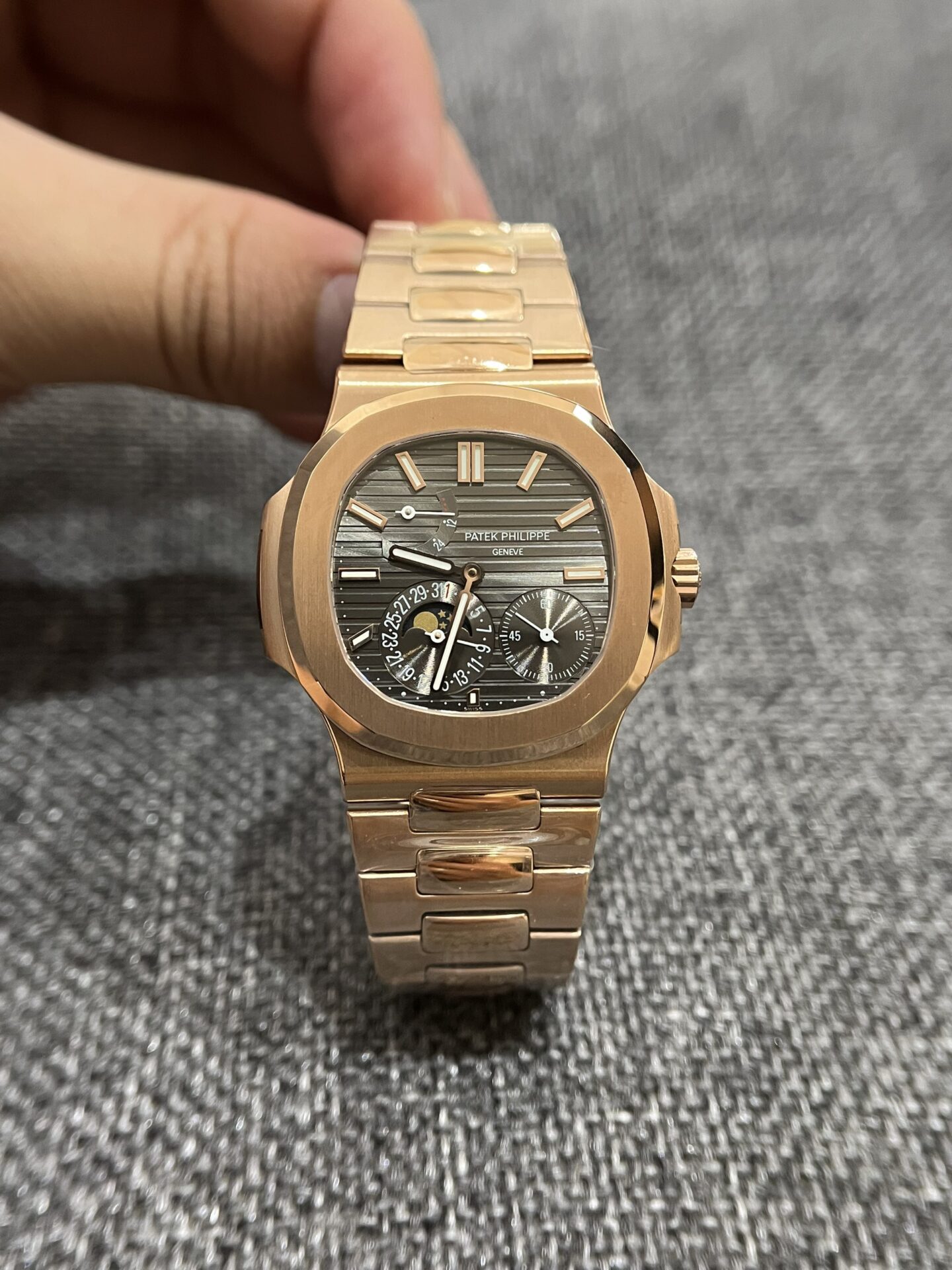 Patek Philippe Replica Watch Nautilus 5712R Gray Dial GR Factory 40mm - Soul Replicas