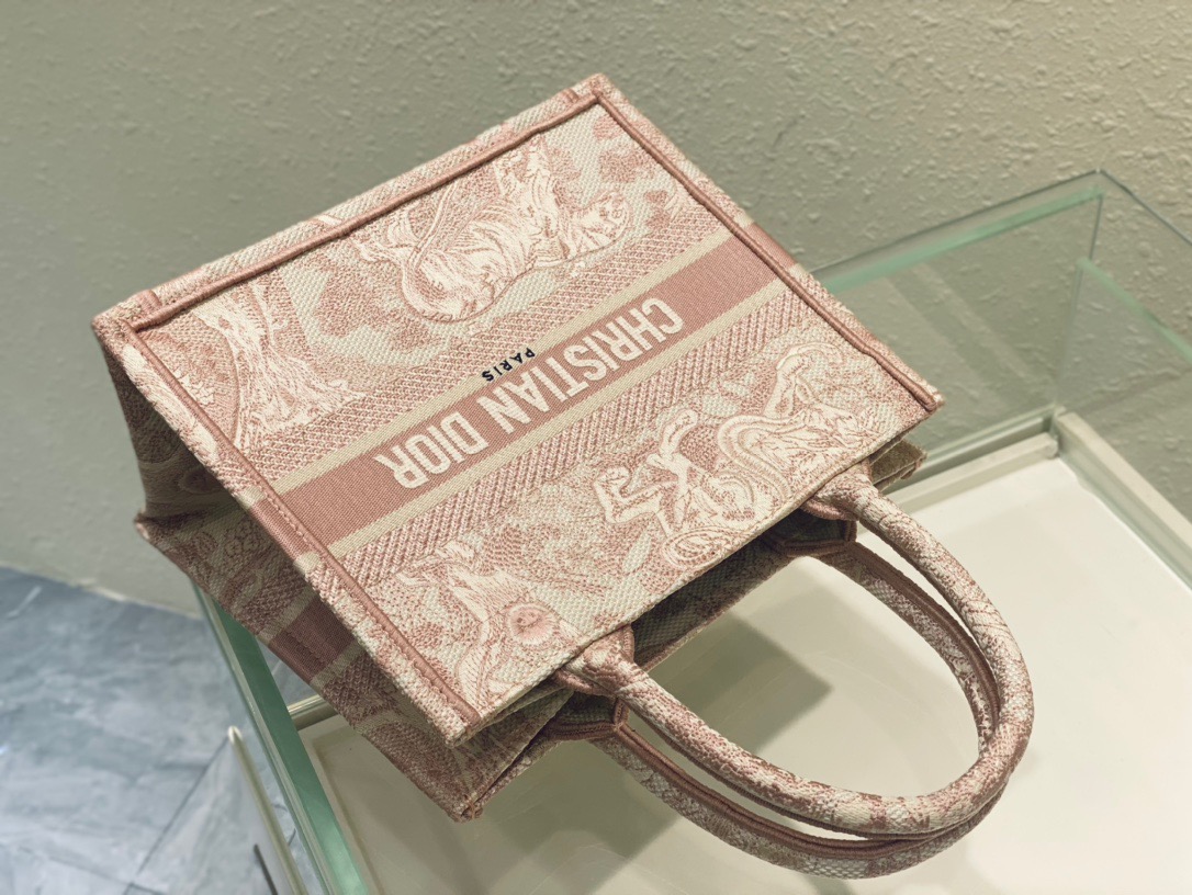 Christian Dior Small Dior Book Tote Pink. For Women. Women's Handbags 26.5cm/10.5in CD - Soul Replicas