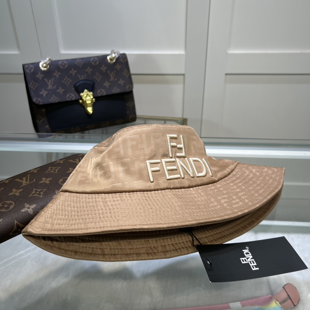 Fendi Denim Bucket Hat Brown Fendi Hat - Soul Replicas