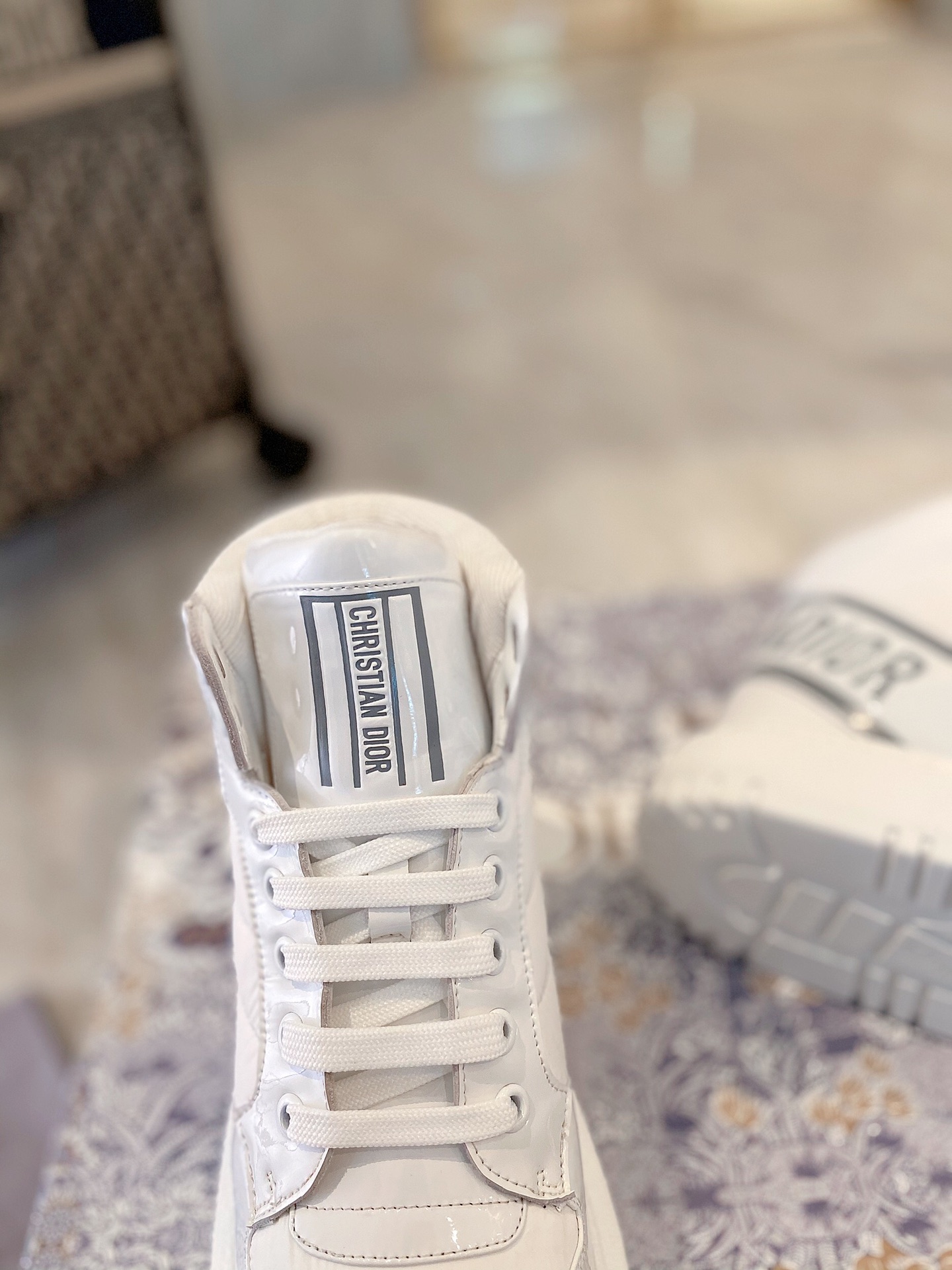 Christian Dior D-Player Patent-Trim White/Silver For Women CD - Soul Replicas