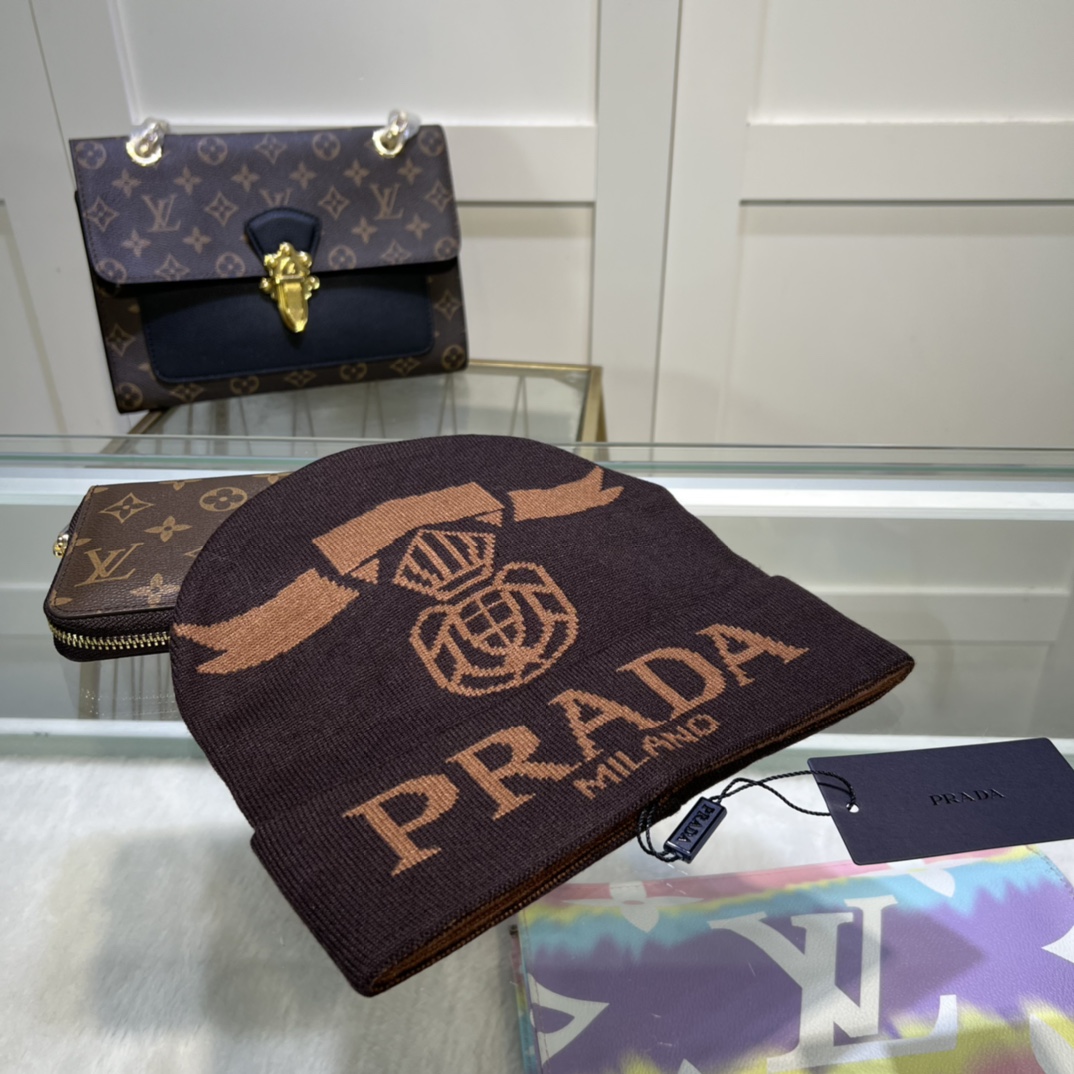 Prada Beanie In Brown - Soul Replicas