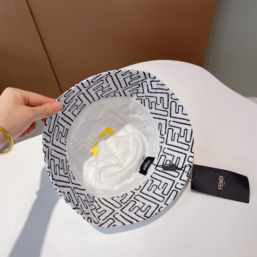 Fendi Denim Bucket Hat White Fendi Hat - Soul Replicas