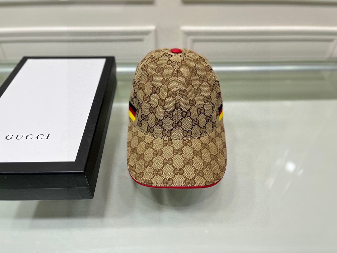 Gucci Canvas Baseball Cap Brown - Soul Replicas