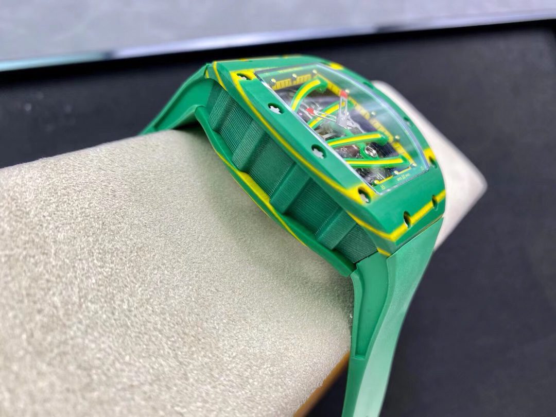 Richard Mille Replica Watch RM59-01 Yohan Blake Tourbillon Carbon Green 43x50mm - Soul Replicas
