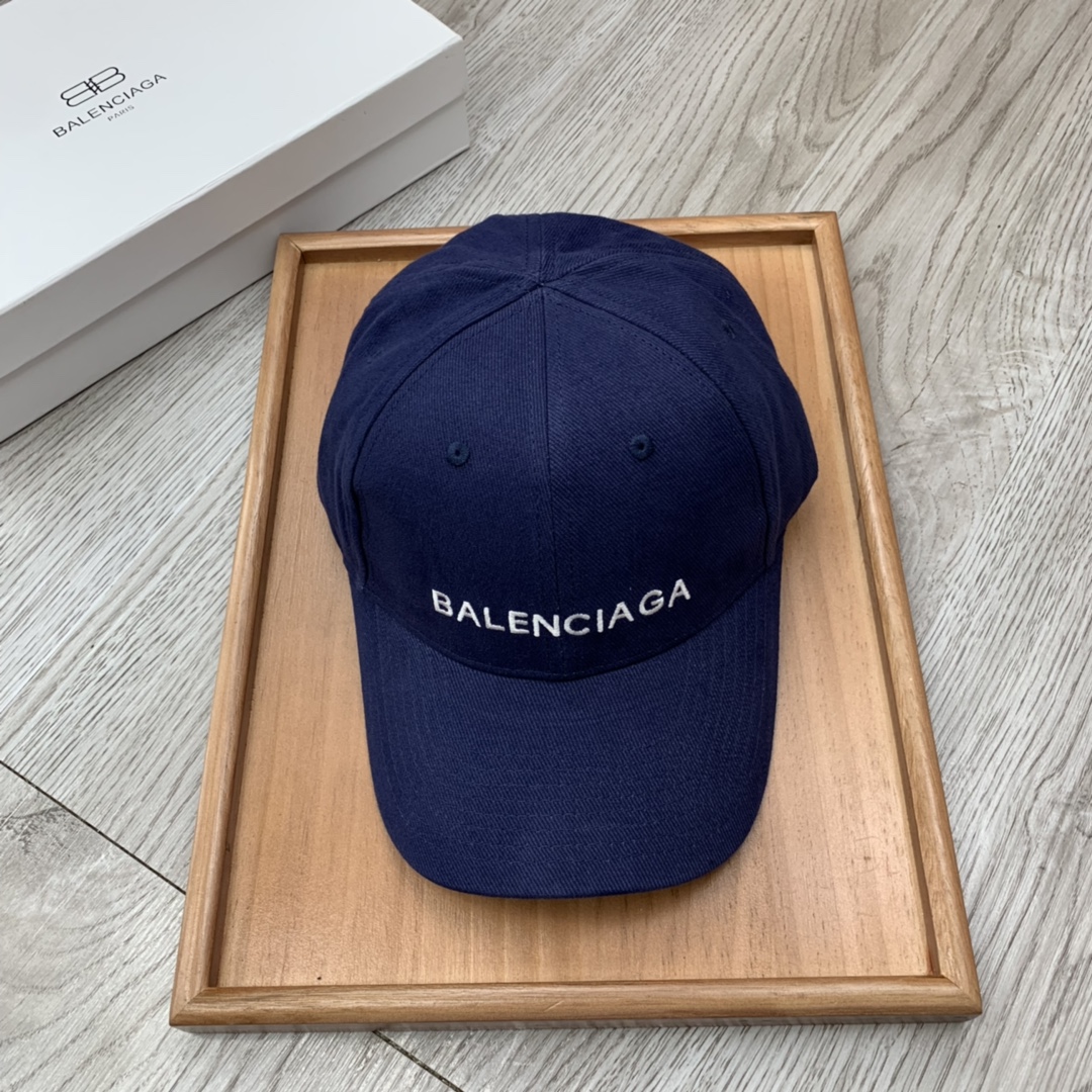 Balenciaga Logo Front Cap In Blue - Soul Replicas